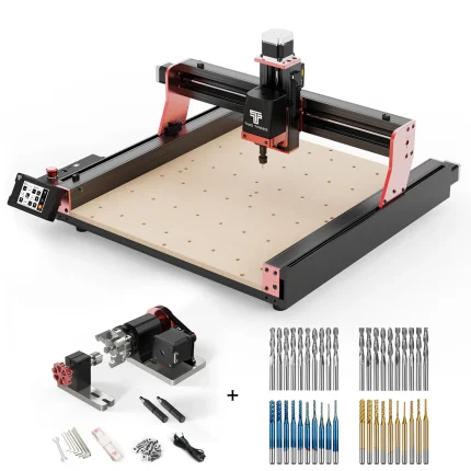 TTC450 PRO CNC Router Machine + 4th Axis + End Mills